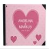 Darling Souvenir Pink Hearts & Polka Dot Wedding Guestbook Hardbound Cover Printed Anniversary Wedding Guest Registry-9 x 12 Inches view 1