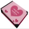 Darling Souvenir Pink Hearts & Polka Dot Wedding Guestbook Hardbound Cover Printed Anniversary Wedding Guest Registry-9 x 12 Inches view 2