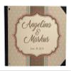 Darling Souvenir Brown Polka Dot & Printed Hardbound Cover Guestbook for Wedding Guest Sign in Book Registry-9 x 12 Inches view 1