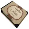 Darling Souvenir Brown Polka Dot & Printed Hardbound Cover Guestbook for Wedding Guest Sign in Book Registry-9 x 12 Inches view 2