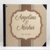 Darling Souvenir Brown Polka Dot & Printed Hardbound Cover Guestbook for Wedding Guest Sign in Book Registry-9 x 12 Inches view 3
