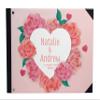 Darling Souvenir Pink Heart & Floral Hardbound Cover Printed Anniversary Wedding Guestbook Scrap Book-9 x 12 Inches view 1