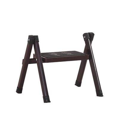 1 Step Folding Step Stool for Kids, Foldable Step Ladder Light Weight, Lightweight Stepladder with Non-Slip Plantform (Brown)