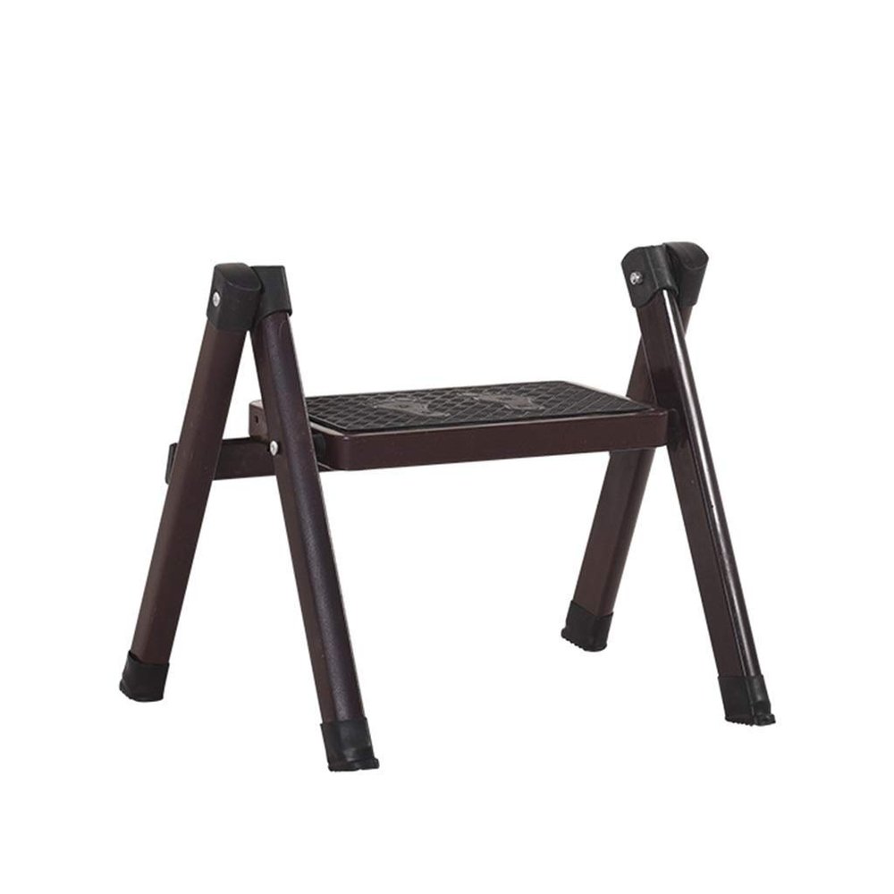 1 Step Folding Step Stool for Kids, Foldable Step Ladder Light Weight, Lightweight Stepladder with Non-Slip Plantform (Brown)