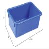Kaplan Early Learning Vibrant Colored Storage Bin - Set of 5 - 5.25" x 12.25" x 8" - Blue view 4