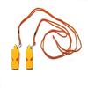 1 Stop Soccer Safety Loud Pealess Outdoor, Survival, Soccer Boat Safety, Lifeguard Rescue, Marine Emergency Whistle + Lanyards | 2pk Bundle + Lanyard (Yellow) view 2