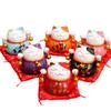 4.5'' Porcelain Lucky Cat Maneki Neko Feng Shui Cats Gifts B2 view 2