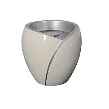 legendURN Fiberglass Funeral urn 'Luce' with Candle Holder White | Affordable Fiberglass Urn 'Luce' with Candle Holder White