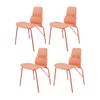 Lagoon Zigozago Italy-Design Dinning Chair - Antique Rose 4 Pcs/Set view 1