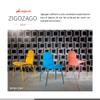 Lagoon Zigozago Italy-Design Dinning Chair - Antique Rose 4 Pcs/Set view 3