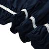 Amuze Bedding Wrap Around Bed Skirt, Elastic Soft Ruffled Bed Skirt Easy On and Easy Off 100% Egyptian Cotton 15 Inch Drop (Queen,Navy Blue) view 4