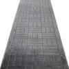 20 FT Long Non-Slip Washable Carpet Runner Rug with Rubber Backing, Custom Cut Floor Mat for Kitchen Hallway Stairs Bedroom Bathroom Entry, Bricks Anthracite Grey, Your Choice of Length, (26" X 20') view 3