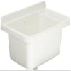 Adventa Sink Wall Mounted with Soap Dispenser, Outdoor Resin, White, 59x39x28 view 1