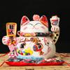10'' Porcelain Lucky Cat Maneki Neko Feng Shui Cats [D6] view 1