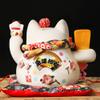 10'' Porcelain Lucky Cat Maneki Neko Feng Shui Cats [D6] view 2