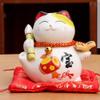 4" Porcelain Lucky Cat Maneki Neko Feng Shui-G view 1