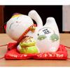 4" Porcelain Lucky Cat Maneki Neko Feng Shui-C view 1