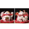 10'' Porcelain Lucky Cat Maneki Neko Feng Shui Cats [D7] view 2