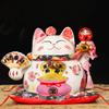 10'' Porcelain Lucky Cat Maneki Neko Feng Shui Cats [D5] view 1