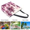 ZzWwR Chic Extra Large Shoulder Grocery Tote Bag, Stylish Tropical Coconut Palm Trees Print Canvas Reusable Handle Bags for Men Women Gym Weekender Picnic Beach Travel Home Storage Market Shopping view 2