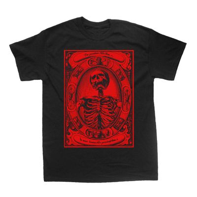 Chat Noir Memento Mori Shirt - Occult Skeleton Skull Gothic Death Pentagram Witchcraft (Medium)