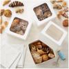 Wilton White Treat Boxes with Windows - Perfect Cake Holders for Gifting and Transporting Homemade Mini Cakes or Cookies, 9-Piece view 3