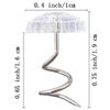 Akstore 60 Pcs Clear Bed Skirt Pins with Twist Pins for Upholstery, Slipcovers and Bedskirts view 2