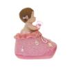 Mega Favors Keepsake Figurine 12 pcs Baby Girl inside Pink Boote Holding Pacifier | Awesome Decorations or Party Favors | for Pregnancy Announcements, Gender Reveals, Birthday and Special Celebrations view 2