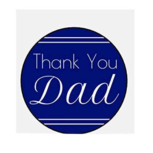 2" Round Sticker Labels, Thank you Dad, Father's Day, Dad Birthday, Set Of 12 Party Favor Sticker Labels, Dad Celebration Stickers Candy Bags, Mason Jar Stickers, Father's Day Gift Labels