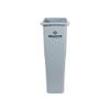 Coastwide Professional Slim Plastic Trash Can with no Lid, Gray, 23 Gal. view 4