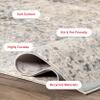 nuLOOM Chastin Modern Abstract Area Rug - 8x10 Area Rug Modern/Contemporary Beige/Grey Rugs for Living Room Bedroom Dining Room Kitchen view 3