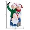 3D Selfie Family of 3 Christmas Ornament 2025 Personalized Family Christmas Ornaments 2025 | Holiday Snap Smartphone Personalized Tree Ornaments Customizable Gifts Santa Hat Selfie of Three Ornament view 3