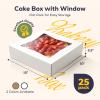 [25 Pack] Bakery / Pie Box with Window 10x10x2.5" - White Cardboard Packaging for Cupcake, Cookies and Pastry, Restaurant Containers And Personalized Favors view 2