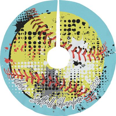YouCustomizeIt Personalized Softball Tree Skirt