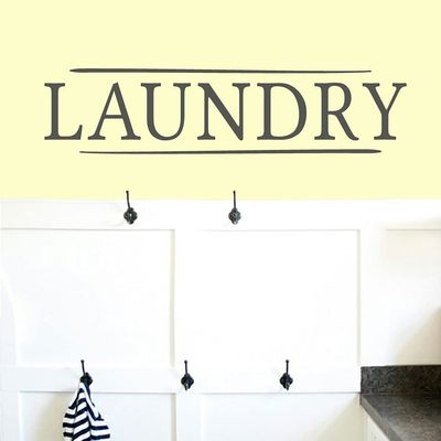 Sweetums Signatures Laundry Wall Decal 36" Wide x 8.5" Tall Navy Blue