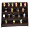 flag connections 4 Rows Shelf Challenge Coin Holder Display Casino Chips Holder Cherry Finish view 1