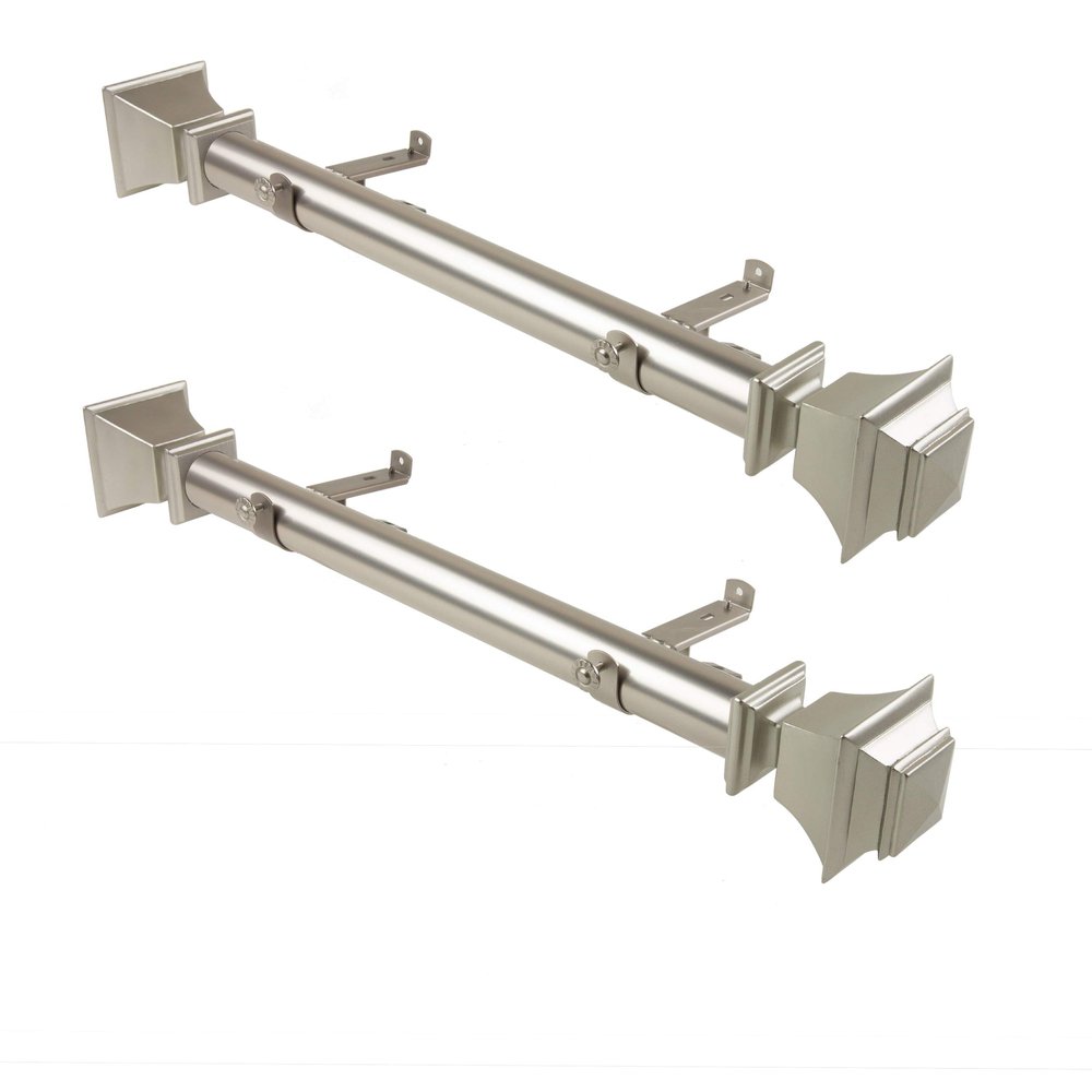 RUDI 1.5" Blair Side Curtain Rod, 24 inch, Satin Nickel
