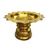 Bee Brand Thai Design Aluminium Ware Gold Tray Offering Buddha Altar Pedestal 7" view 1