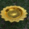 Bee Brand Thai Design Aluminium Ware Gold Tray Offering Buddha Altar Pedestal 7" view 3