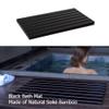 GOBAM Bamboo Bath Mat, Extra Large, 31.50 x 18.35 x 1.3 inches - Non-Slip Floor Mat for Bathroom, Spa, Sauna, Kitchen, Indoor & Outdoor Spaces, Shower Mat for Bathroom Decor - Black view 2