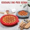 Webake Pie Crust Protector Shield Adjustable Pie Crust Shield Fits 11.5-9 Inch Pie Pan, LFGB Platinum Silicone Pinch Test Passed, for Baking Party Pie Tart, Pack of 2 view 3