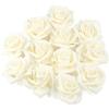 Factory Direct Craft Ivory Artificial Rose Heads | 36 Pieces view 1