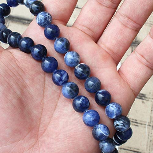 Calvas 4-12mm Sodalite Jaspers Round Loose Beads15"/38cm,Min. Order is $10,we Provide Mixed Wholesale for All Items! - (Item Diameter: 4mm)