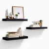 AHDECOR Black Floating Shelves, Wall Mounted Modern Shelves Decorative for Home & Office Decor, Ideal for Bedroom, Kitchen, Living Room, Set of 3 view 1