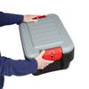 Rubbermaid ActionPacker 8 Gal Lockable Storage Box Pack of 4, Outdoor, Industrial, Rugged, Grey and Black view 4