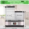 Homdox Food Dehydrator Machine, 8 BPA-Free Trays, 72H Timer & Temperature Control 158F Max, 400W Dehydrator for Food and Jerky, Fruit, Herbs, Meat, Veggies, Dog Treats, Fruit Roll Sheet Included view 4