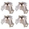 Medium Nickel Plated Trunk Corner Protector | Pack of 4 | Furniture Corner Guard Hardware for Small Trunk, Jewelry Box, Chest, Cabinet, Musical Speaker | UA-35-THPN (4) view 1