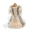 Kurt Adler UL 10-Light 14-Inch Silver and Gray Angel Treetop view 1