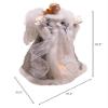 Kurt Adler UL 10-Light 14-Inch Silver and Gray Angel Treetop view 2