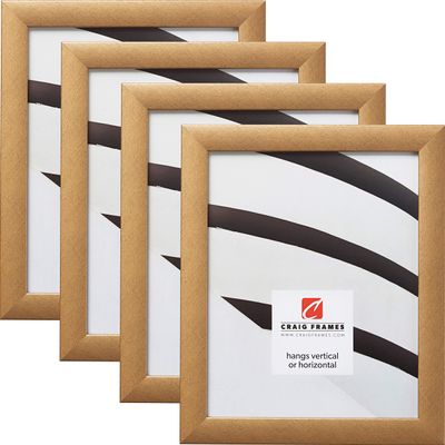 Craig Frames 23247006 12 x 12 Inch Picture Frame, Distressed Gold, Set of 4